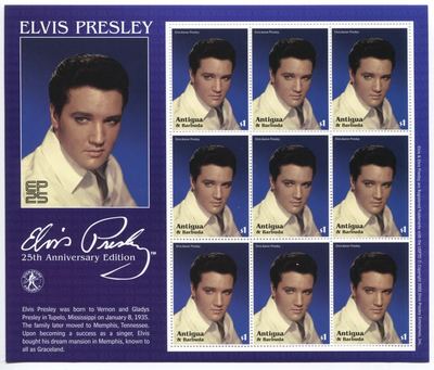 Elvis Presley 25th Anniversary Edition Amtiqua Barbuda $1